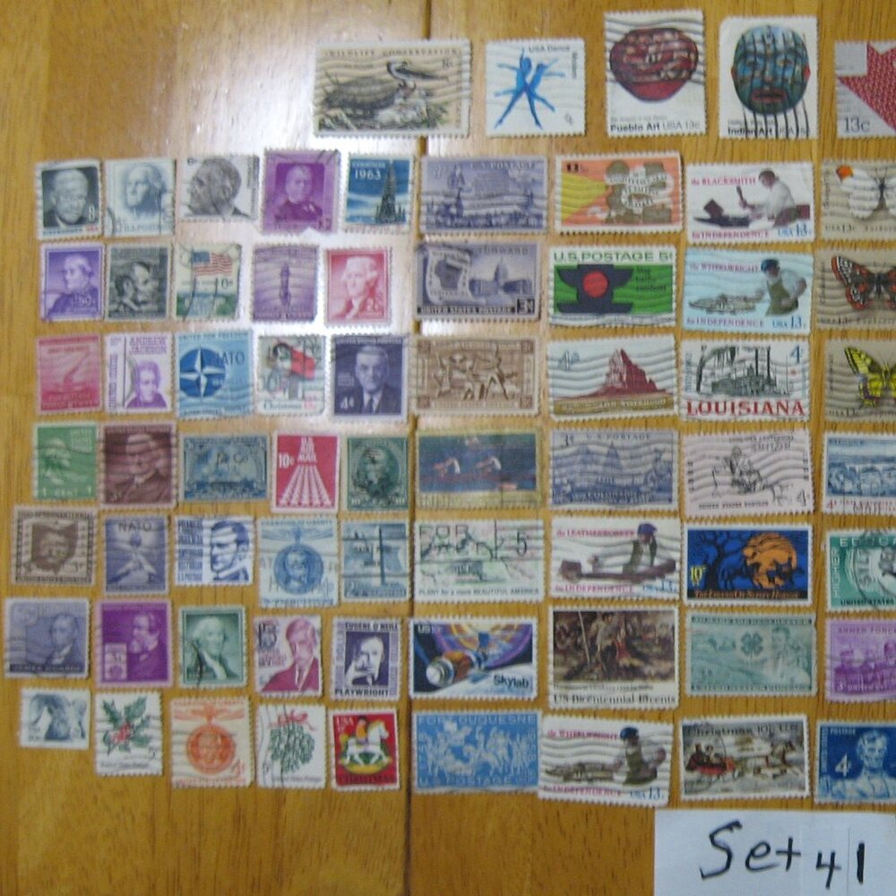 COPY - Lot Of 100 Assorted U.S. Stamps mostly from 1950 through 1981